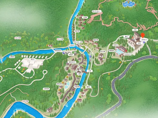 红古结合景区手绘地图智慧导览和720全景技术，可以让景区更加“动”起来，为游客提供更加身临其境的导览体验。